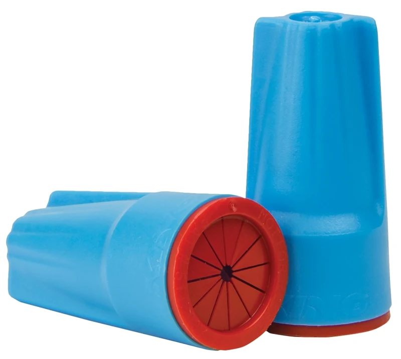 Wire Connector, Waterproof, Safety Sealed, 600-1000V, Aqua Blue/Red, 20-Pk.