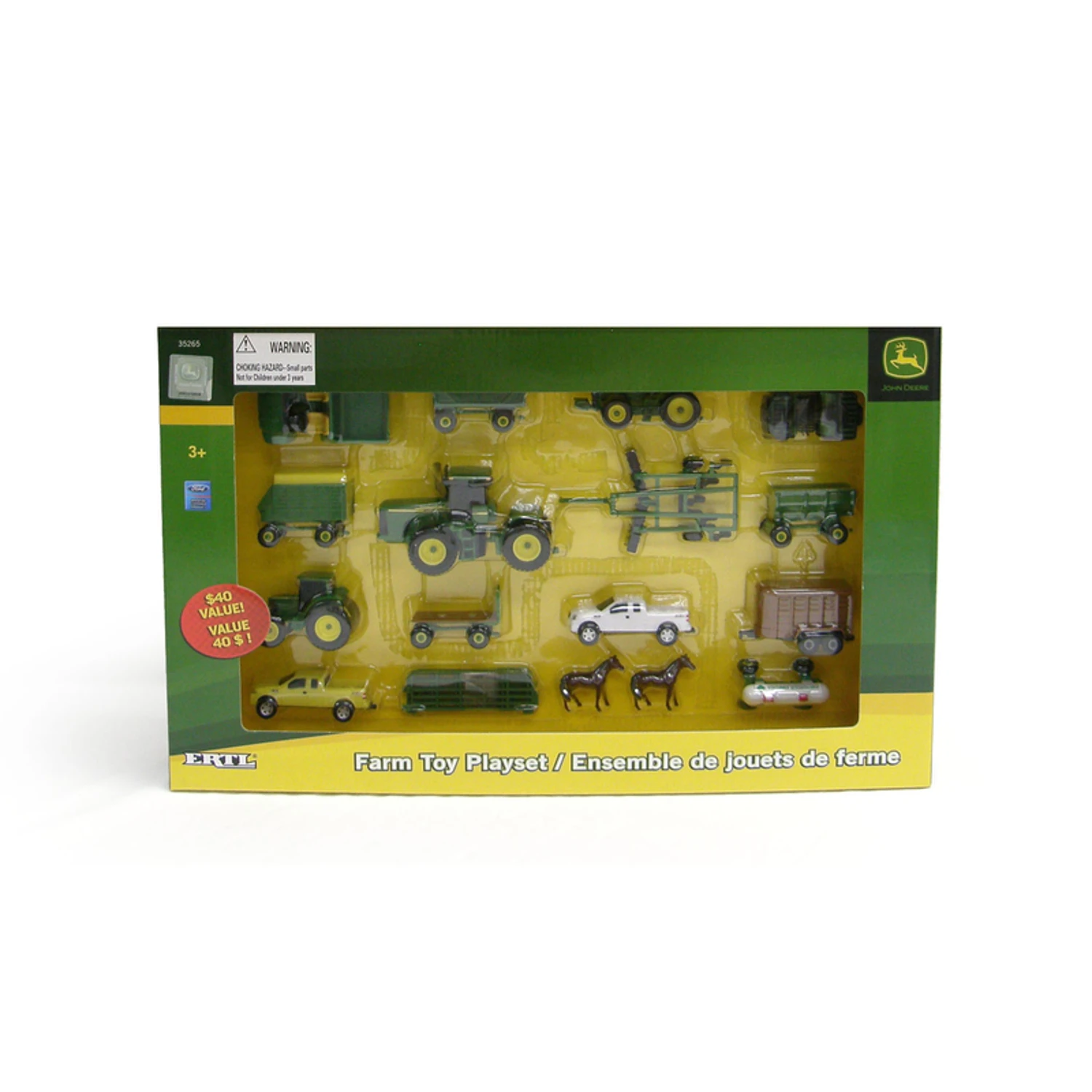 John Deere 20-Pc. Vehicle Value Set, 1:64 Scale