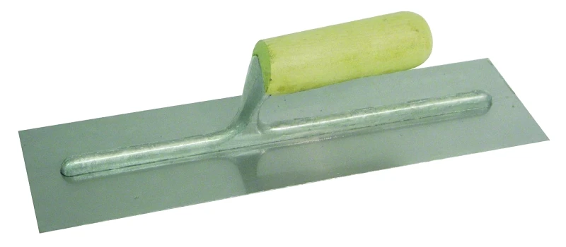 Finishing Trowel, Curved Handle & Stainless Steel Blade, 14 x 4 In.