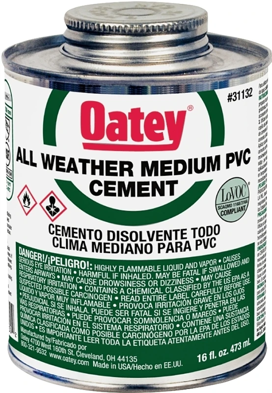 PVC All-Weather Pipe Cement, 16 oz.