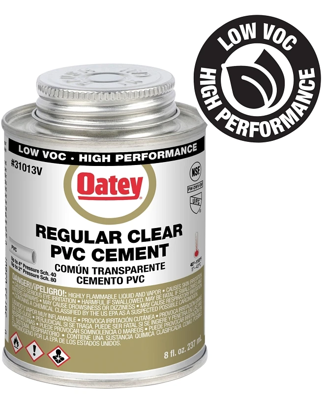 Clear PVC Pipe Cement, 8 oz.