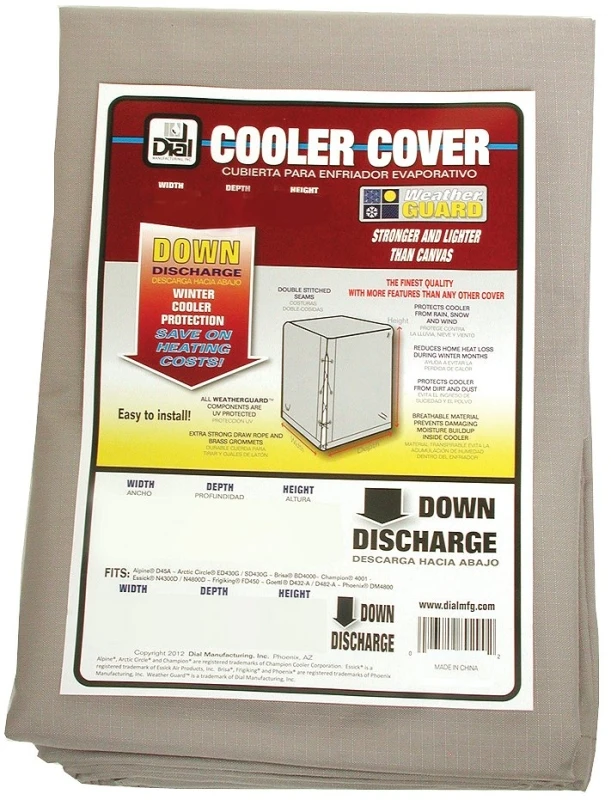Side-Draft Evaporative Cooler Cover, Water Resistant Fabric, 37 x 37 x 45-In.