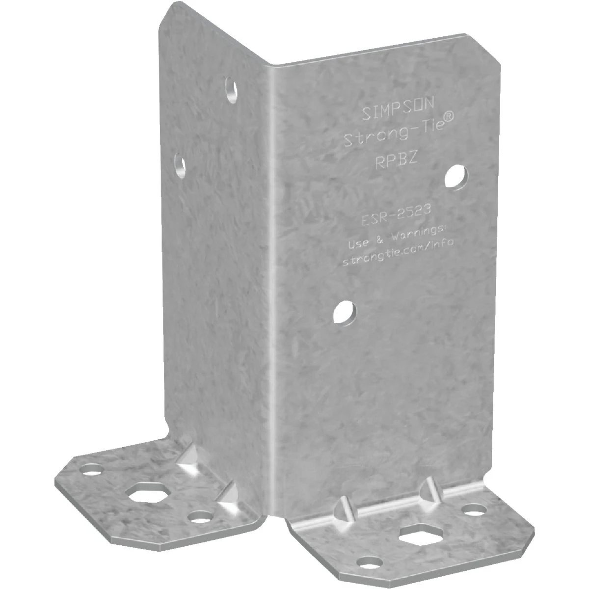 Retrofit Post Base, Z-Max Galvanized Steel