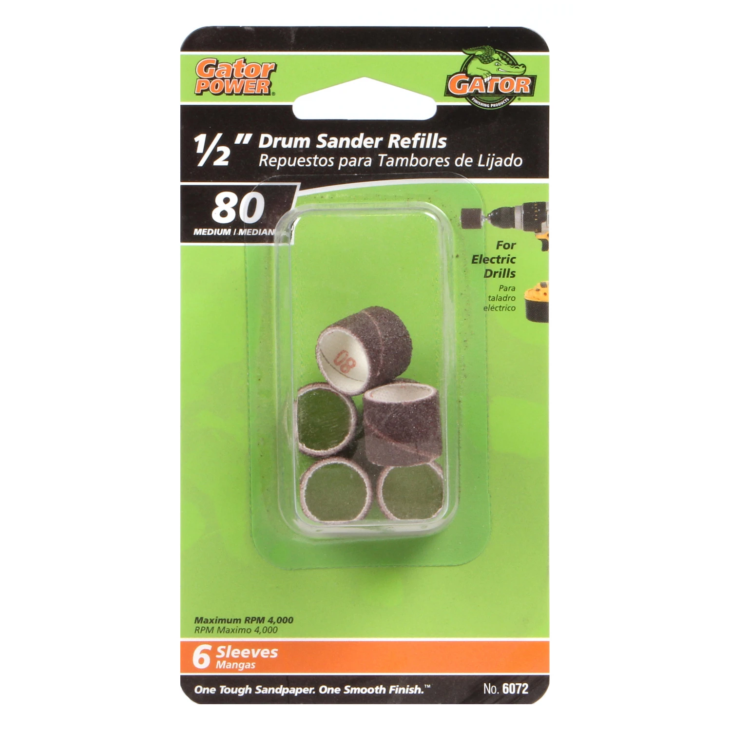 Medium Drum Sander Resin Cloth Sleeve, 1/2 x 1/2 In., 6-Pk.