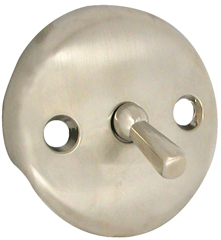 Tub Overflow Plate With Trip Lever, Brushed Nickel