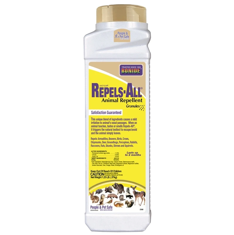 Repels-All Natural Deer, Rabbit & Animal Repellent Granules, 1.25 Lbs. Ready-to-Use