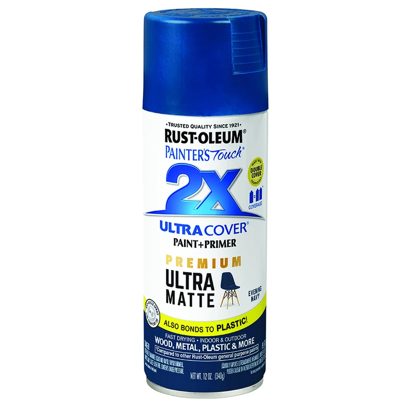 Painter's Touch 2X Premium Ultra Matte Spray Paint, Evening Navy, 12-oz.