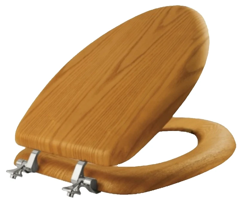 Natural Reflections Toilet Seat, Oak Wood Veneer, Elongated