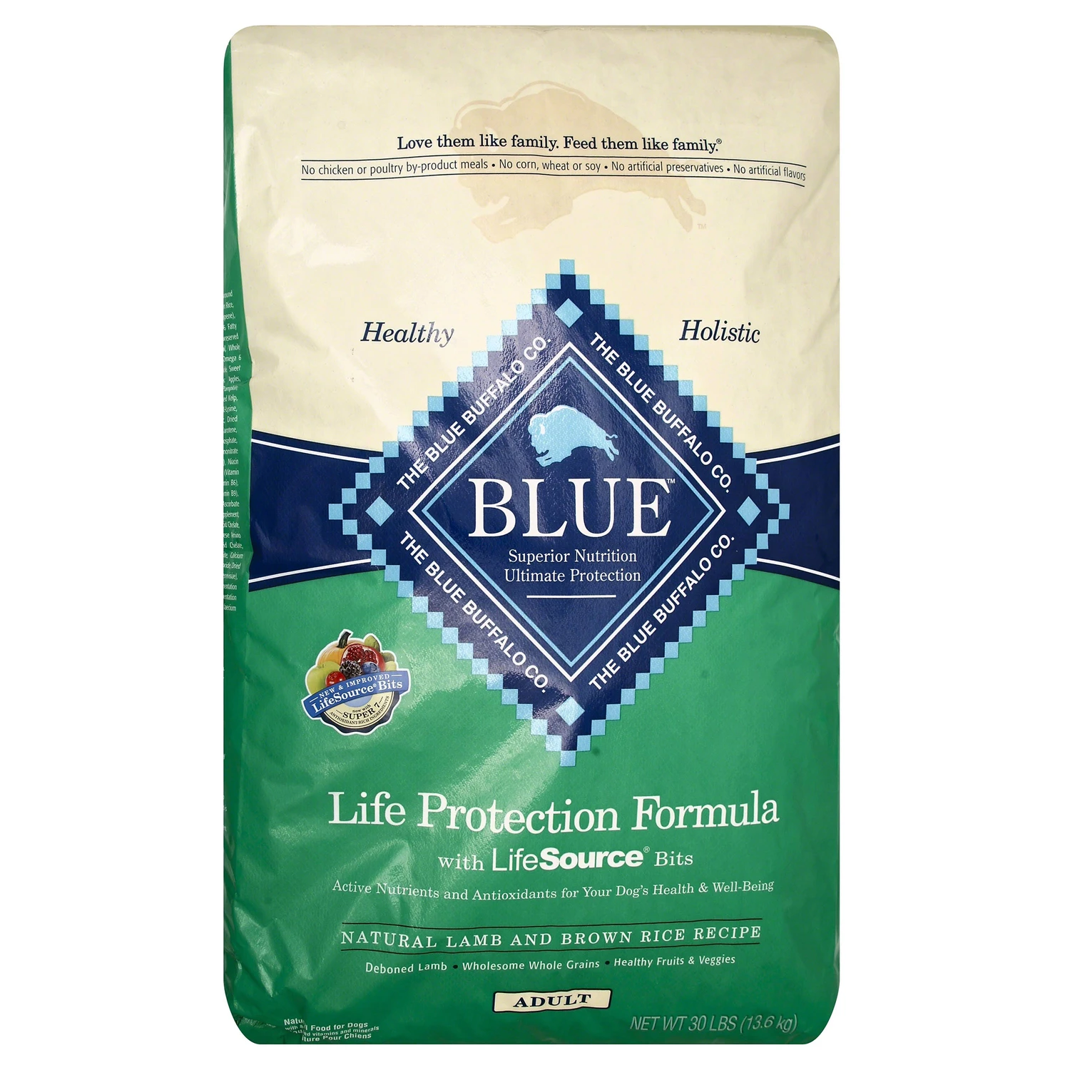 Dry Dog Food, Lamb/Rice, 30 Lbs.