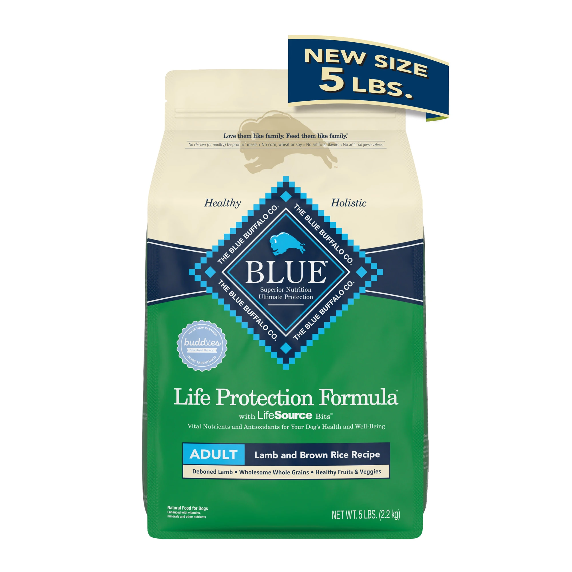 Dry Dog Food, Lamb & Rice, 5 Lbs.