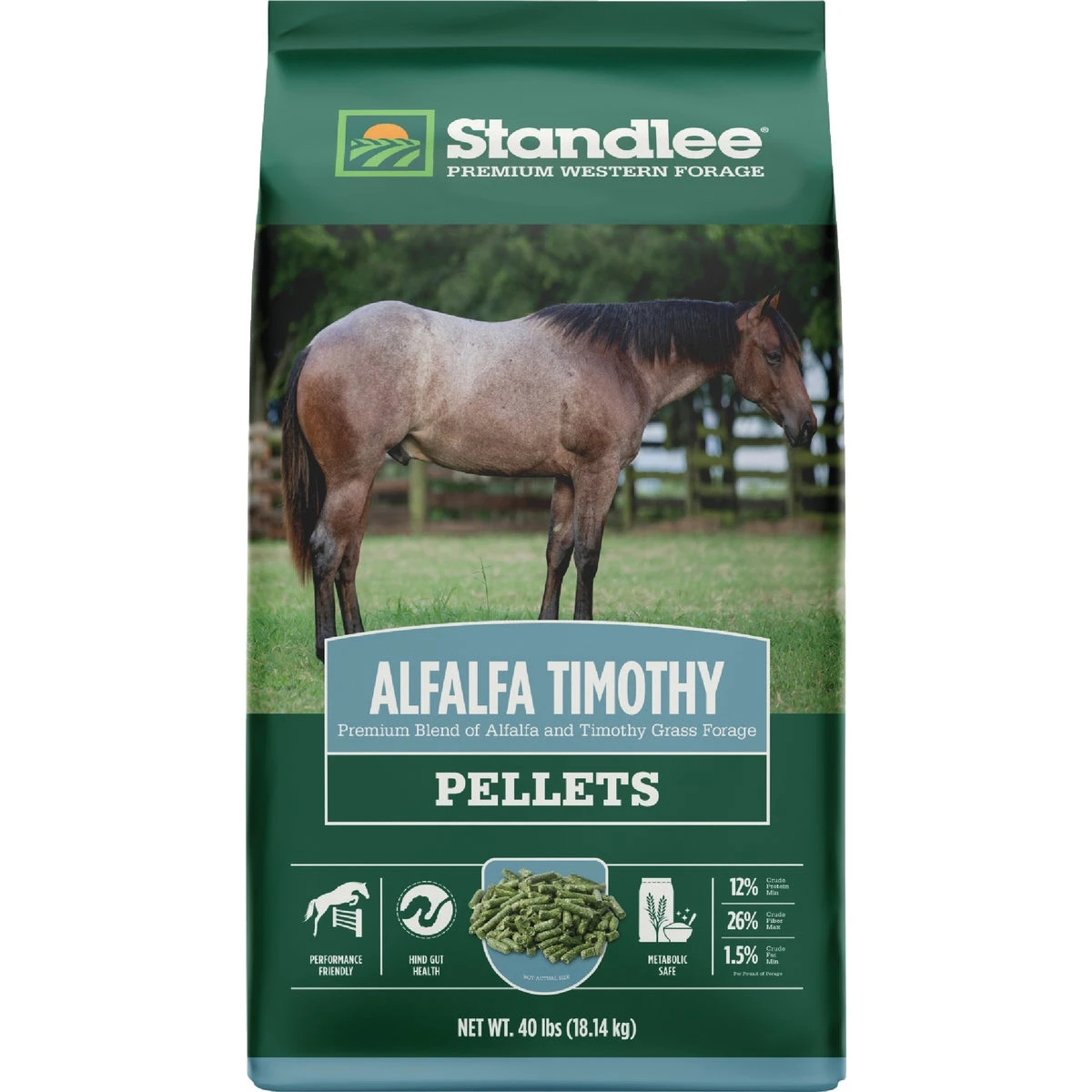 Premium Alfalfa/Timothy Pellets, 40-Lbs.