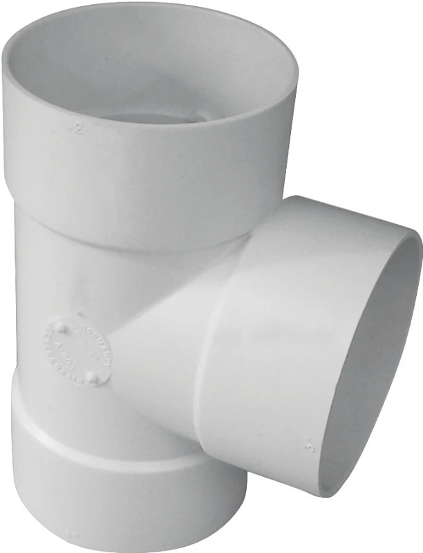 PVC Pipe Sewer Drain Bull Nose Tee, 3 In.