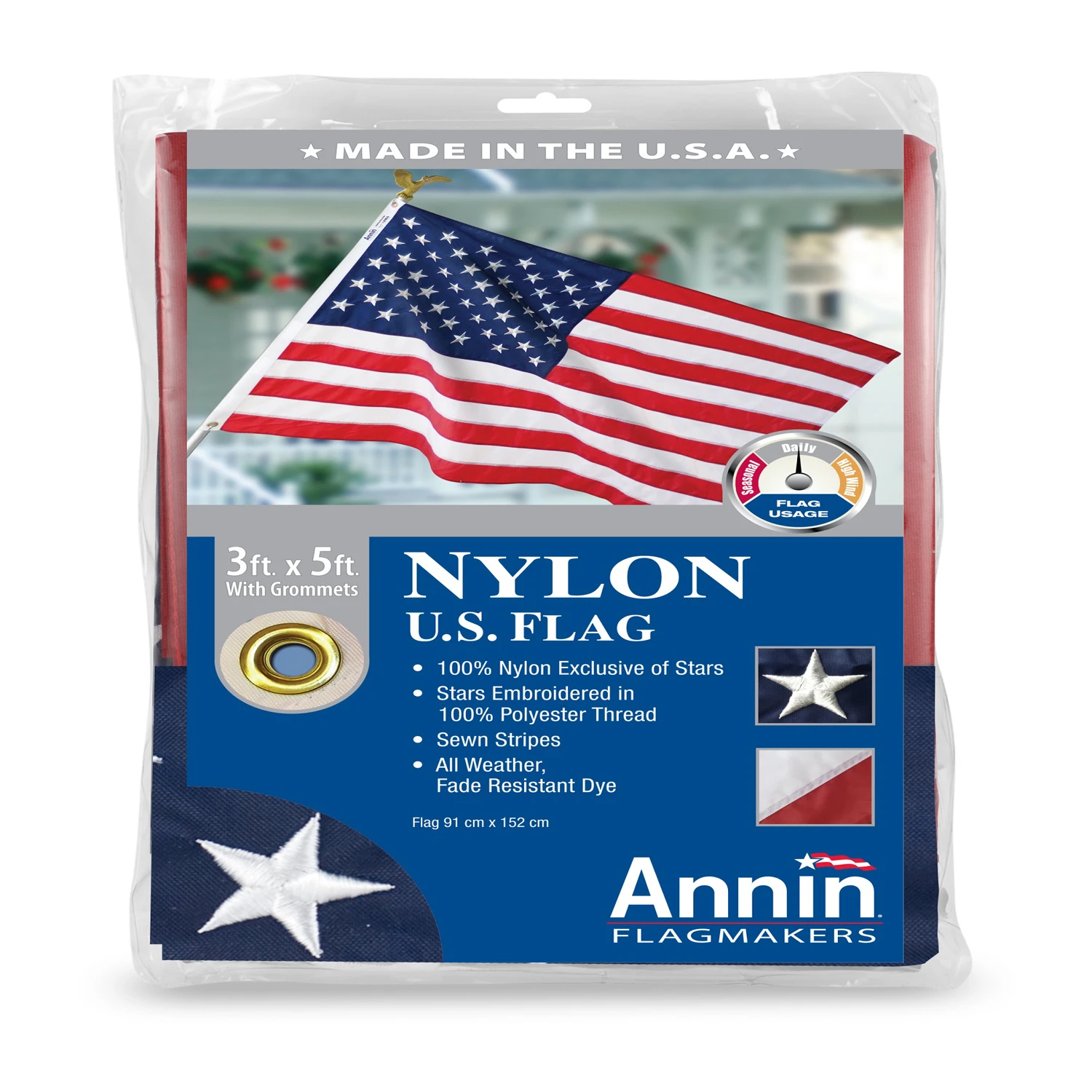 Nylon Replacement U.S. Flag, 3 x 5 Ft.