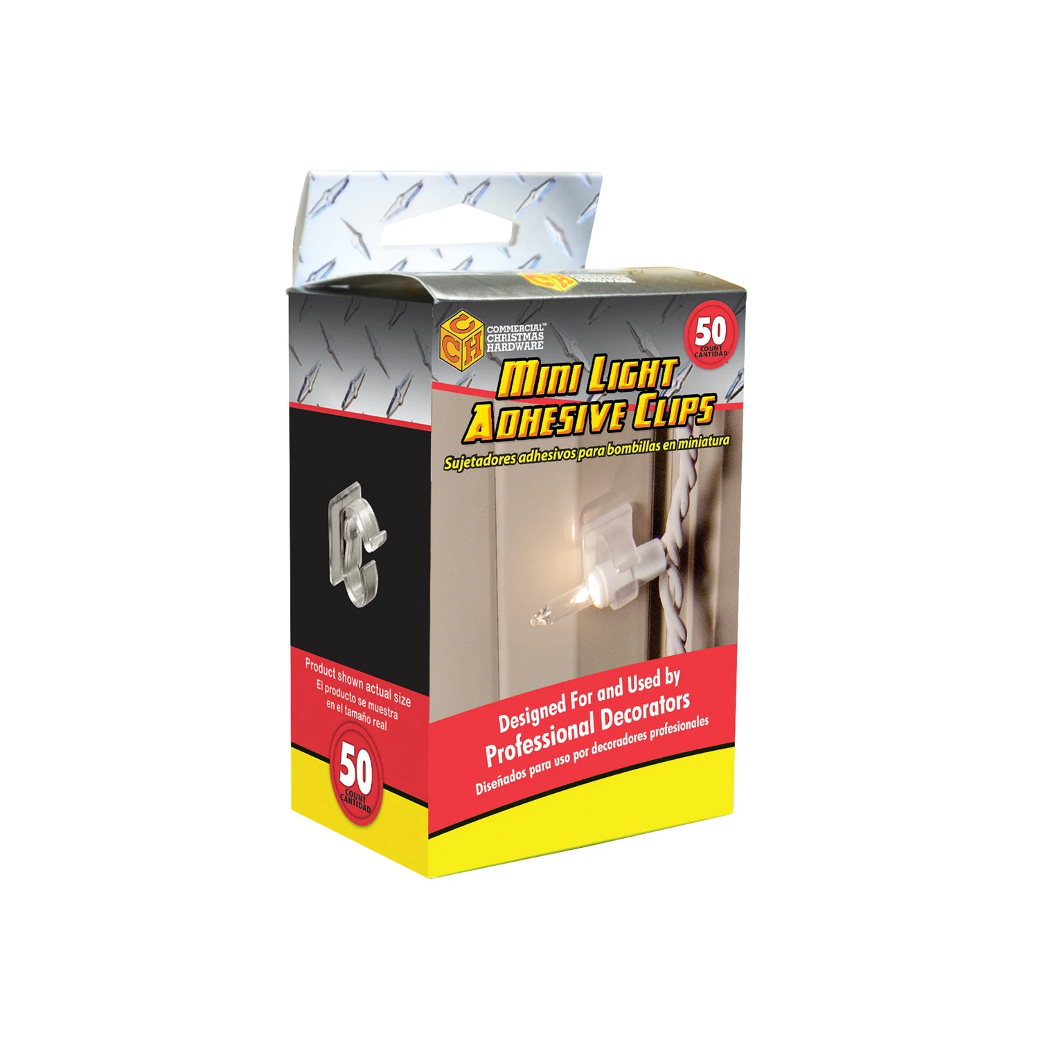 Mini Light Adhesive Clips, 50-Ct.
