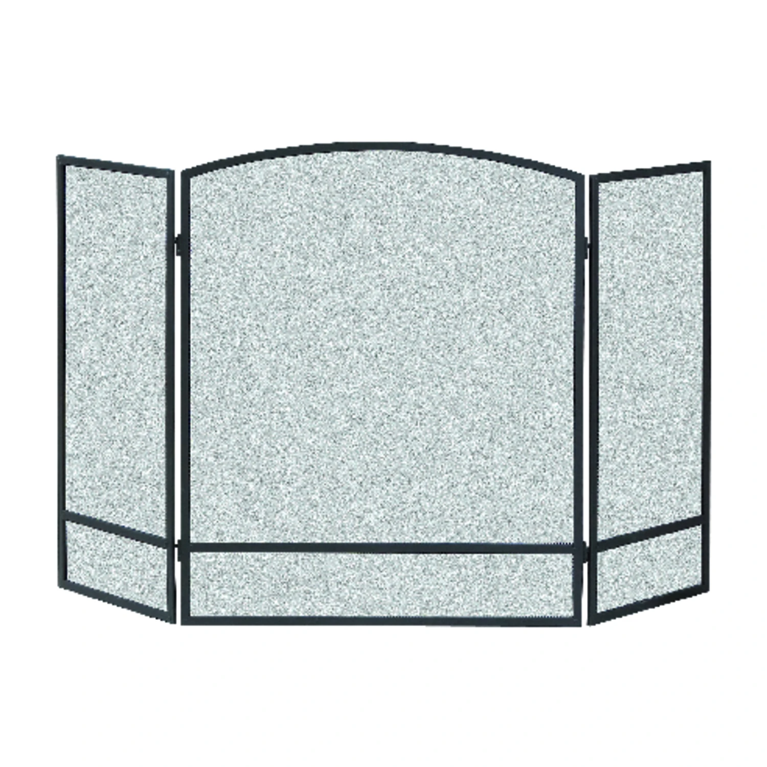 3-Panel Fireplace Screen, Black, 30 x 48 In.