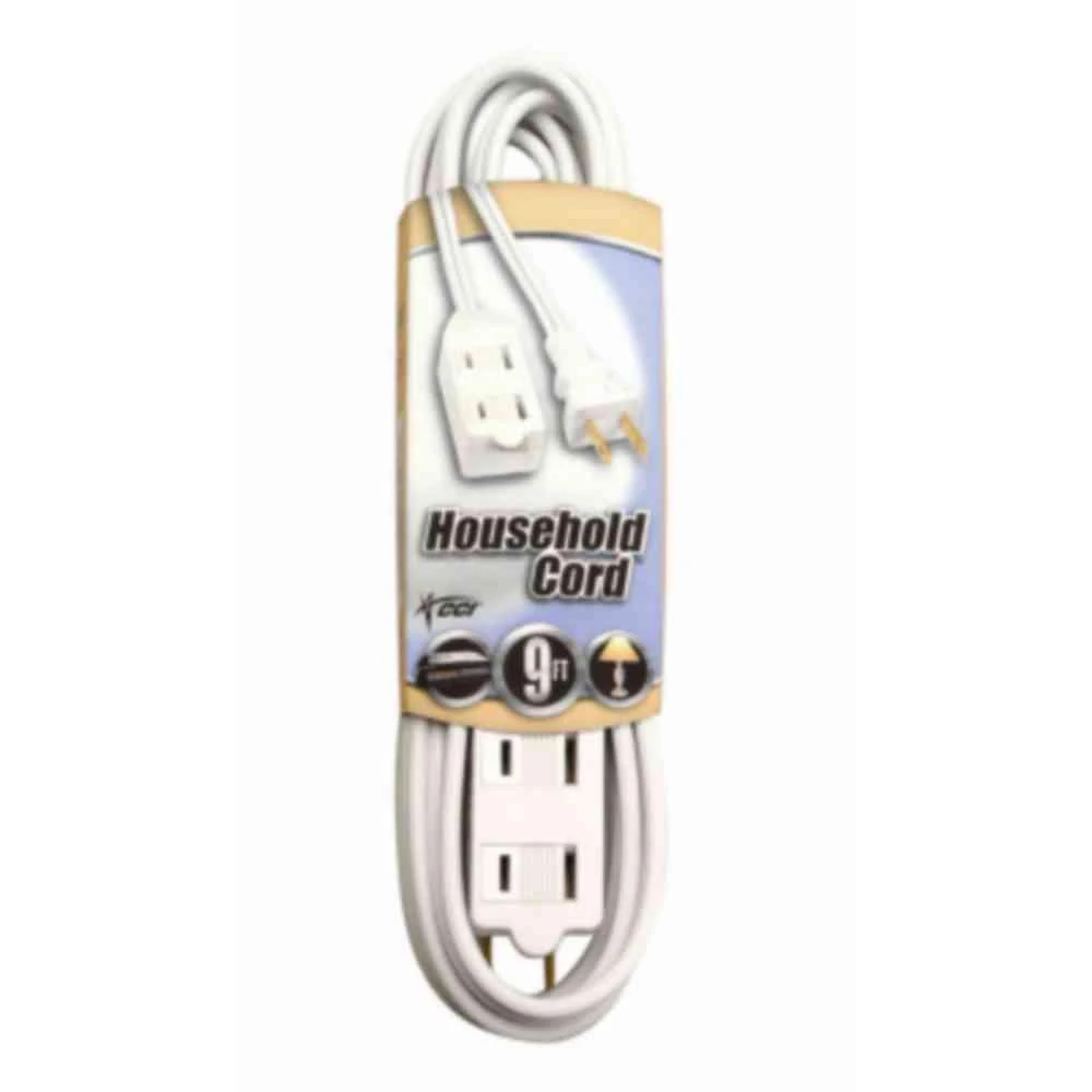 9 Ft. 16/2 Spt-2 Indoor Light-duty Extension Cord With Safety Covered Cube Power Tap
