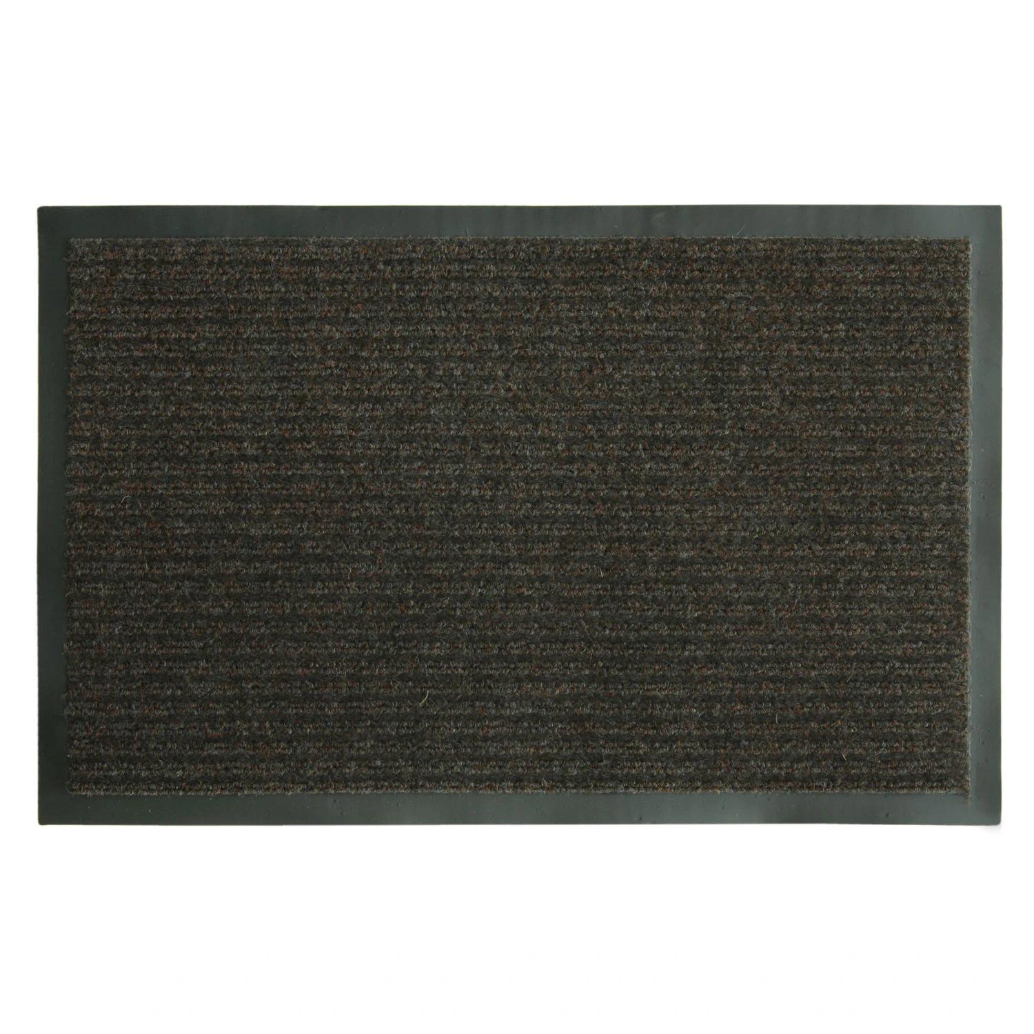 Floor Mat, Dual Rib Chocolate Brown, Indoor/Outdoor, 18 x 28 In.