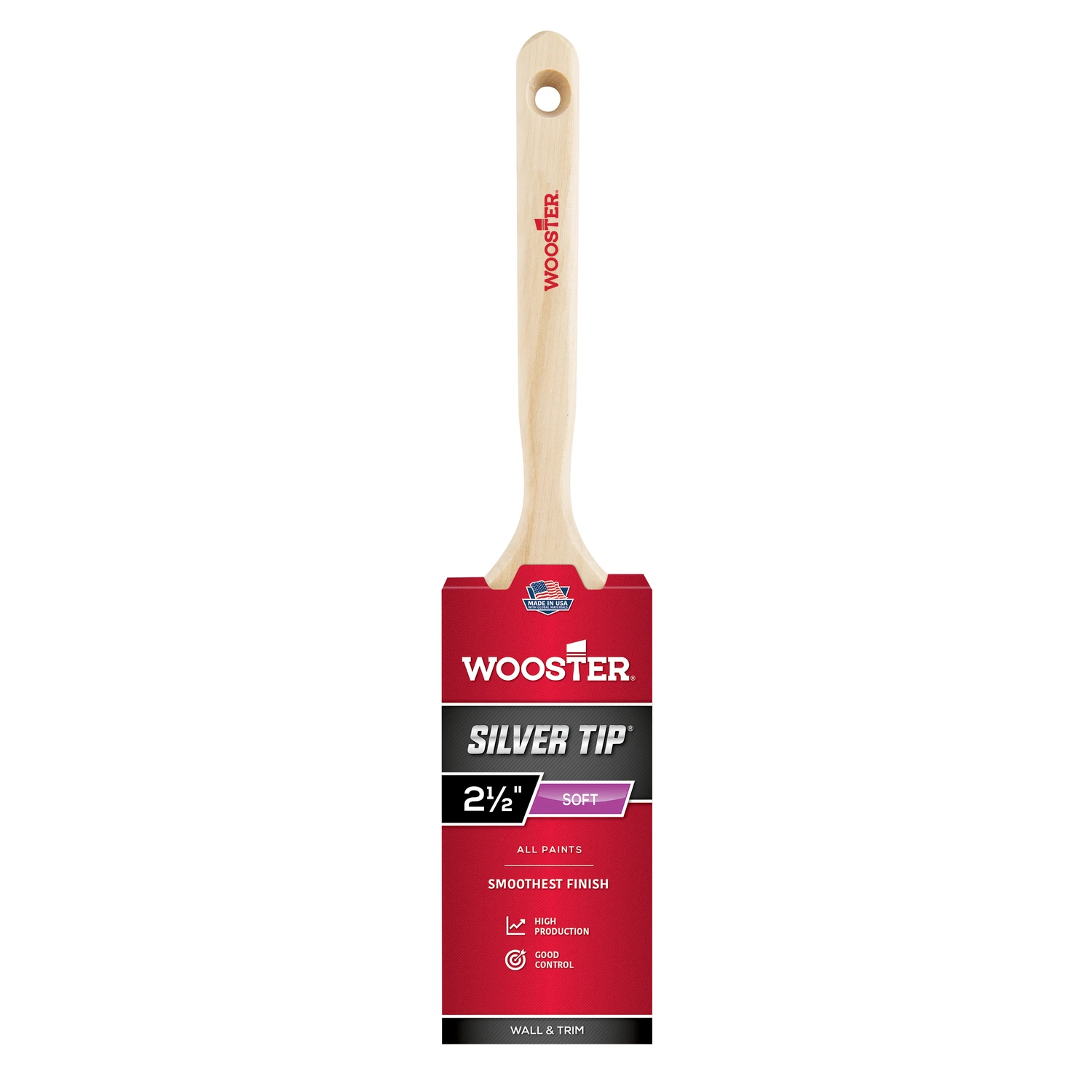 Silver Tip Flat Sash Paint Brush, 2.5-In.