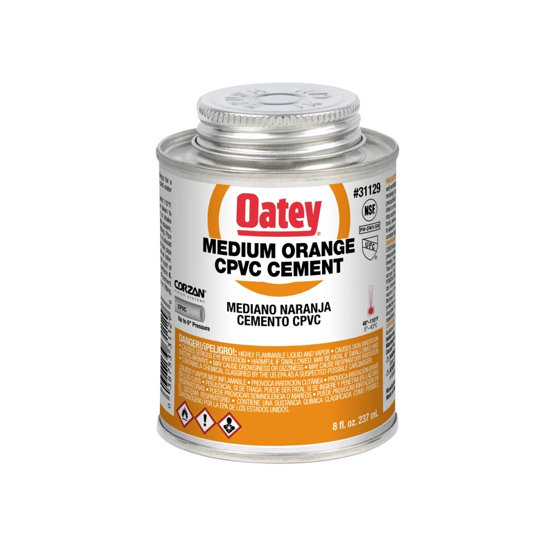 Orange Medium-Bodied CPVC Pipe Cement, 8 oz.