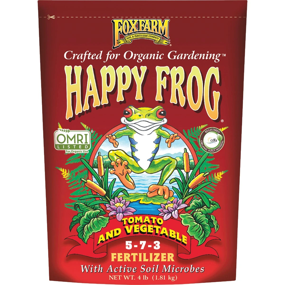 Happy Frog Tomato & Vegetable Fertilizer, 5-7-3 Formula, 4 Lbs.