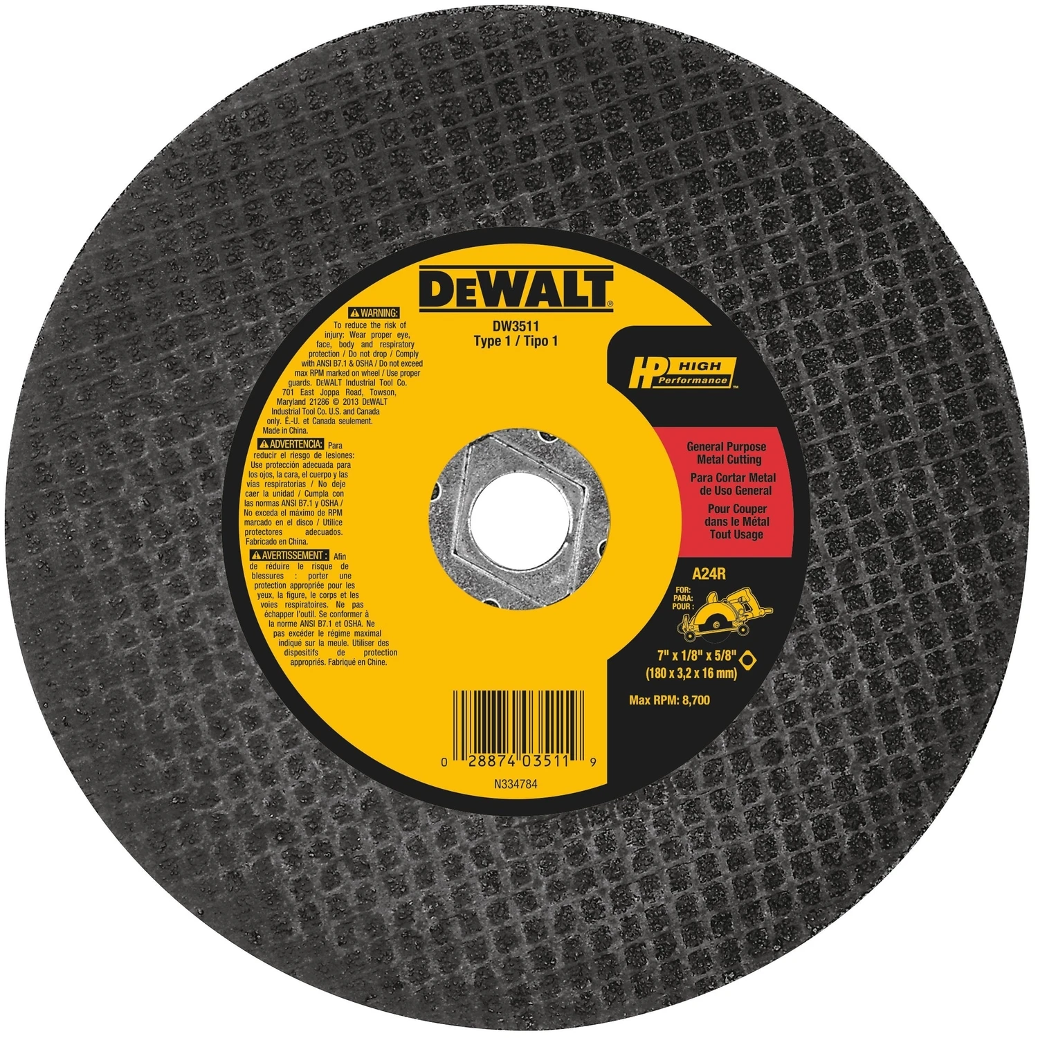 Metal Abrasive Blade, 7 In.