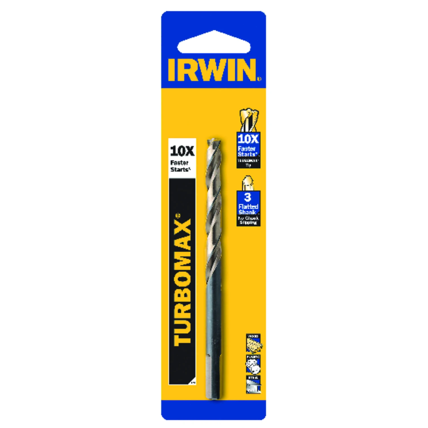 Turbo Max Drill Bit, Self-Centering, Jobber Length, 11/32-In.