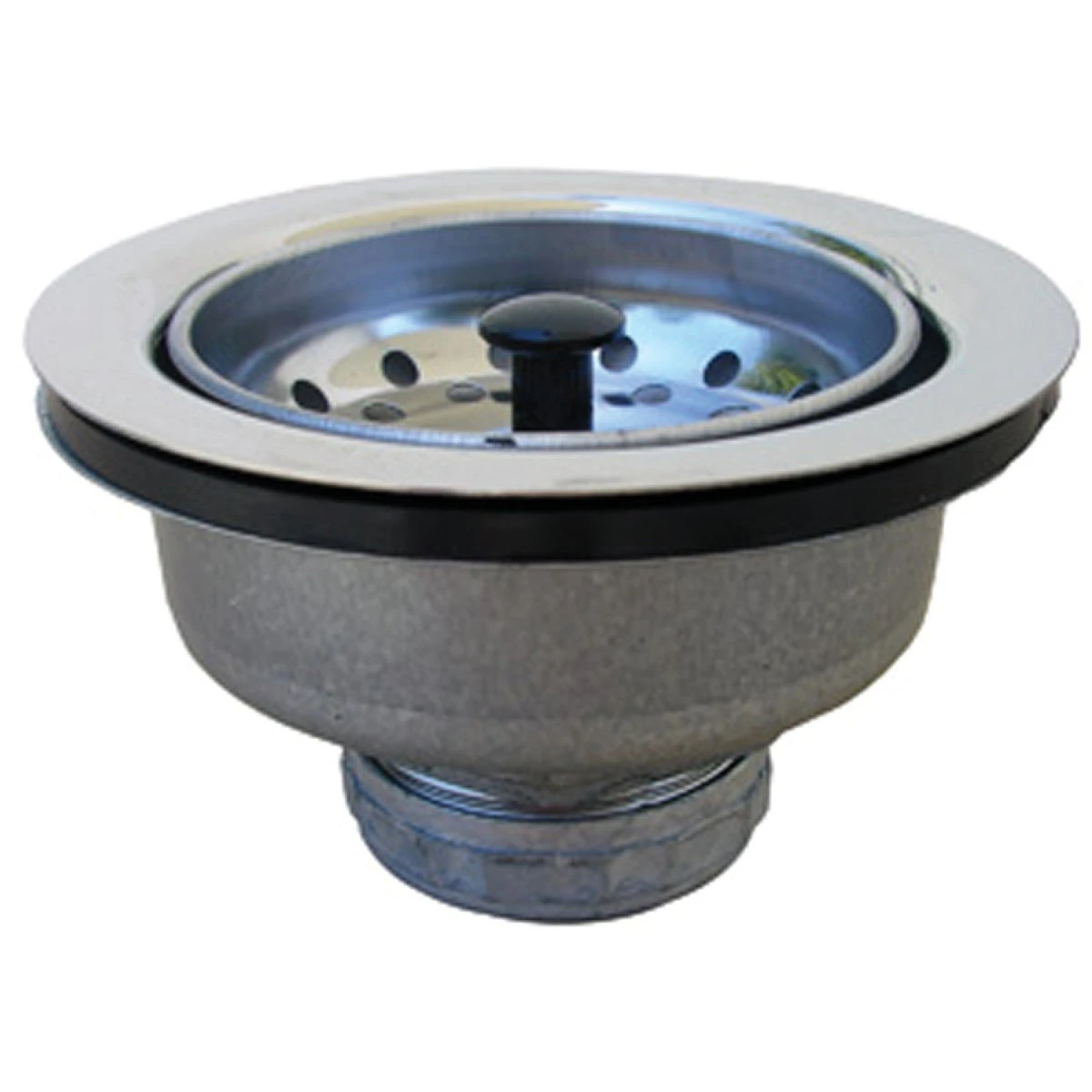 Kitchen Sink Strainer, Stainless Steel, Chrome Plated Finish