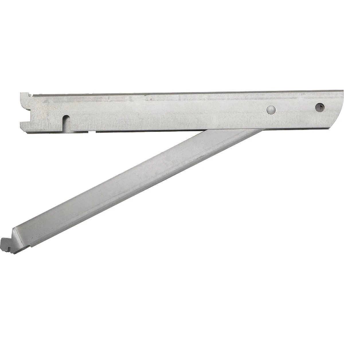 Galvanized Steel Double Shelf Bracket with Fold-Out, 13 In.