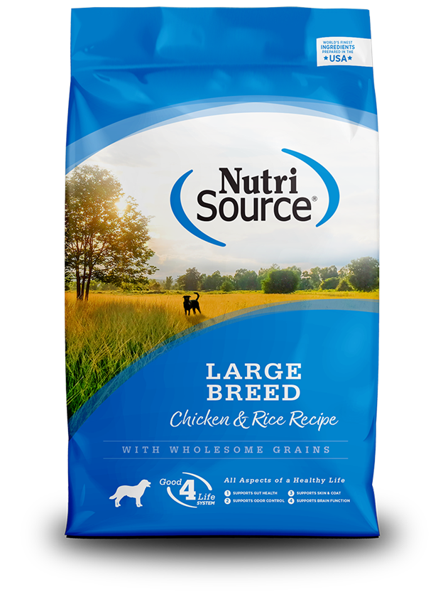 Dry Dog Food, Chicken & Rice, Large Breed, 26 Lbs.