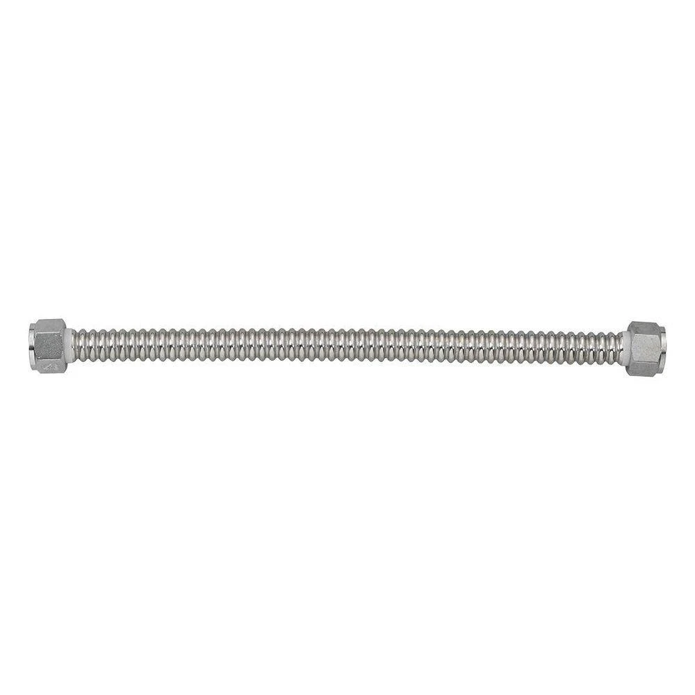 Water Heater Connector, Corrugated Stainless Steel, 3/4 FIP x 24 In.