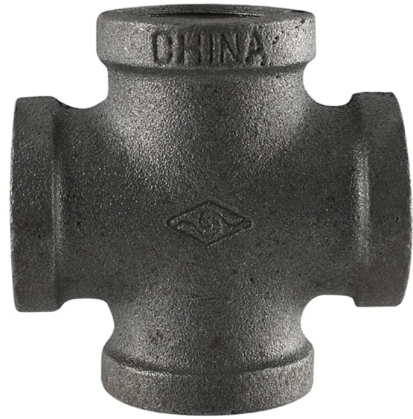 1 In. Black Pipe Cross