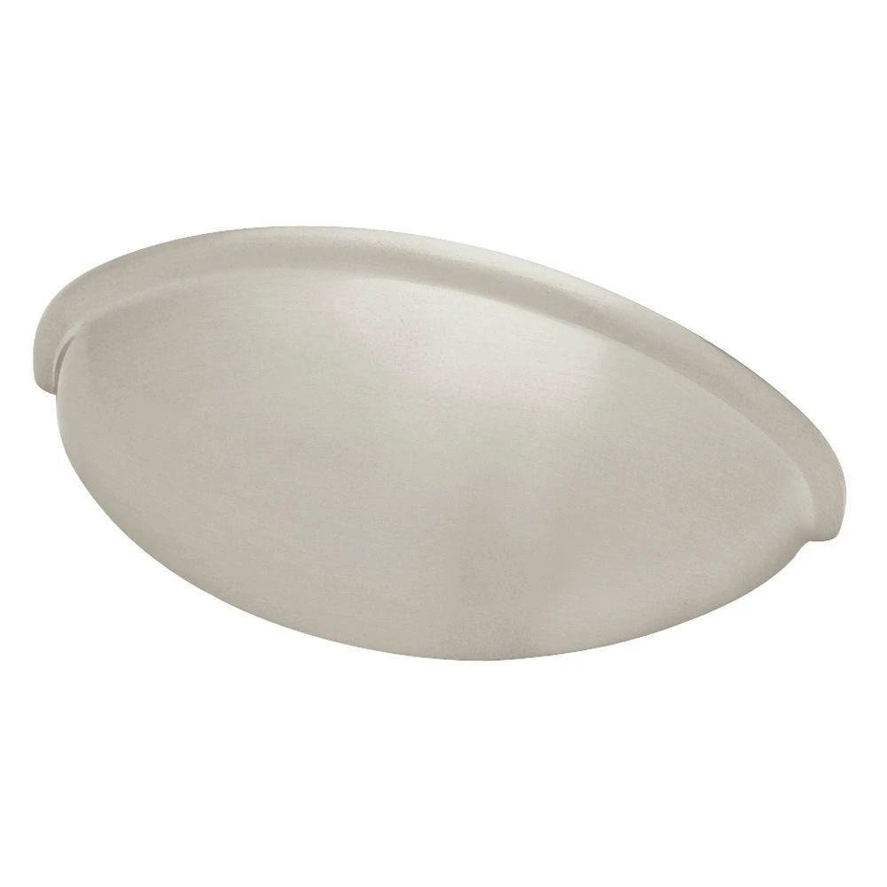 3-In. Satin Nickel Plain Cup Cabinet Pull