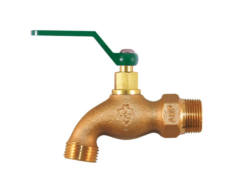 Hose Bibb, Quick Turn, Lead-Free, 1/2 MIP x 3/4 In. Hose Thread