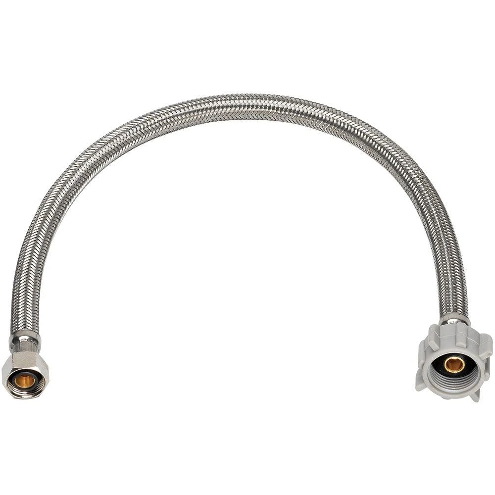 Toilet Connector, Stainless Steel, 1/2 Compression x 7/8 Ballcock x 20 In.
