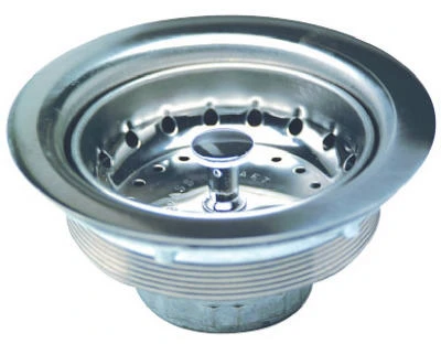 Basket Sink Strainer, Stainless Steel, 3-1/2 In.