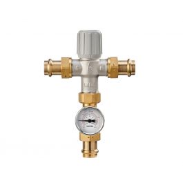 Resideo AM102-UPTG-1LF Mixing Valve W/Temperature Gauge 1" Union Press LF