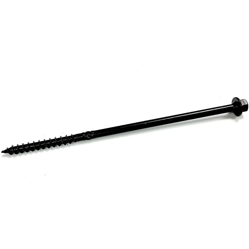 Big Timber BL6 Hex Washer head 5/16″ #14 x 6″ Black Log Screw, (250per Pack)