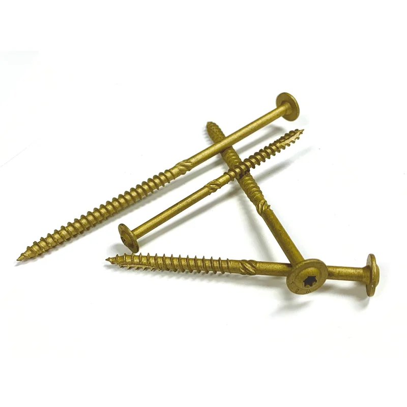 Big Timber CTX1710 T-40#17 x 10″ Construction Lag Screw Knurled Shank Type-17, Bronze, (250per Pack)