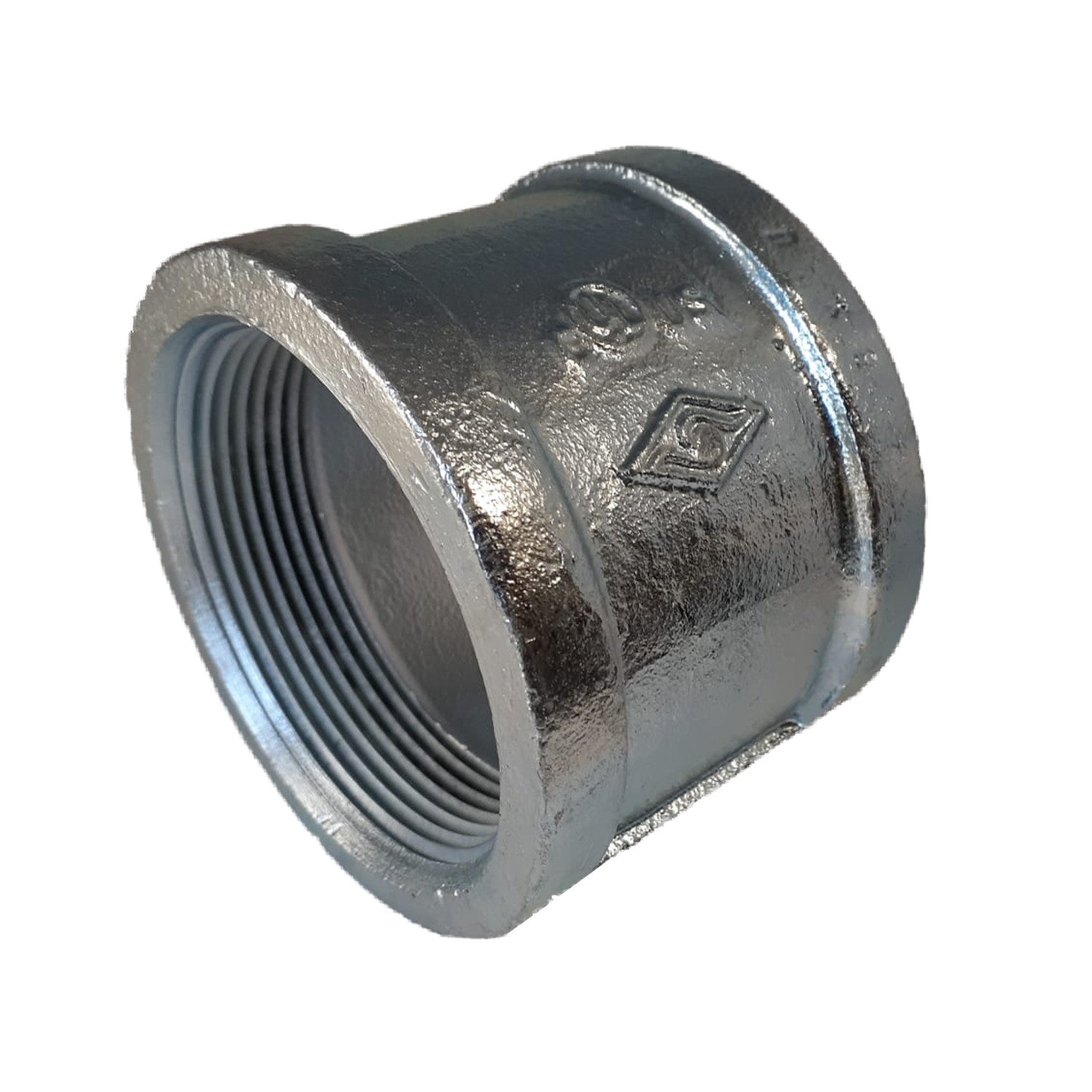 BMI 4 Inch NPT Galvanized Straight Coupling, 150#, UL/FM