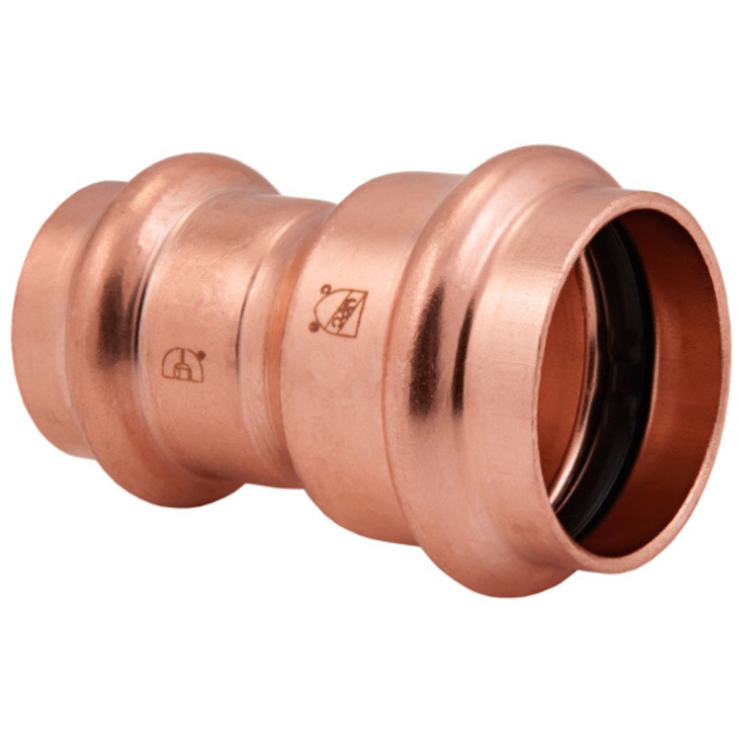 BMI 3/4 Inch X 1/2 Inch Copper Press Reducing Coupling - Carton of 10
