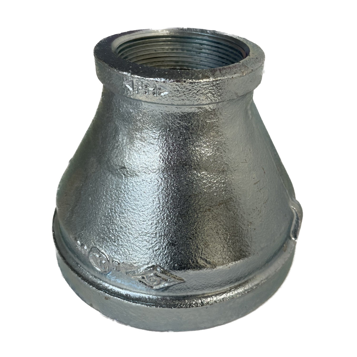 BMI 3 Inch x 2 Inch NPT Galvanized Bell Reducing Coupling, 150#, UL/FM