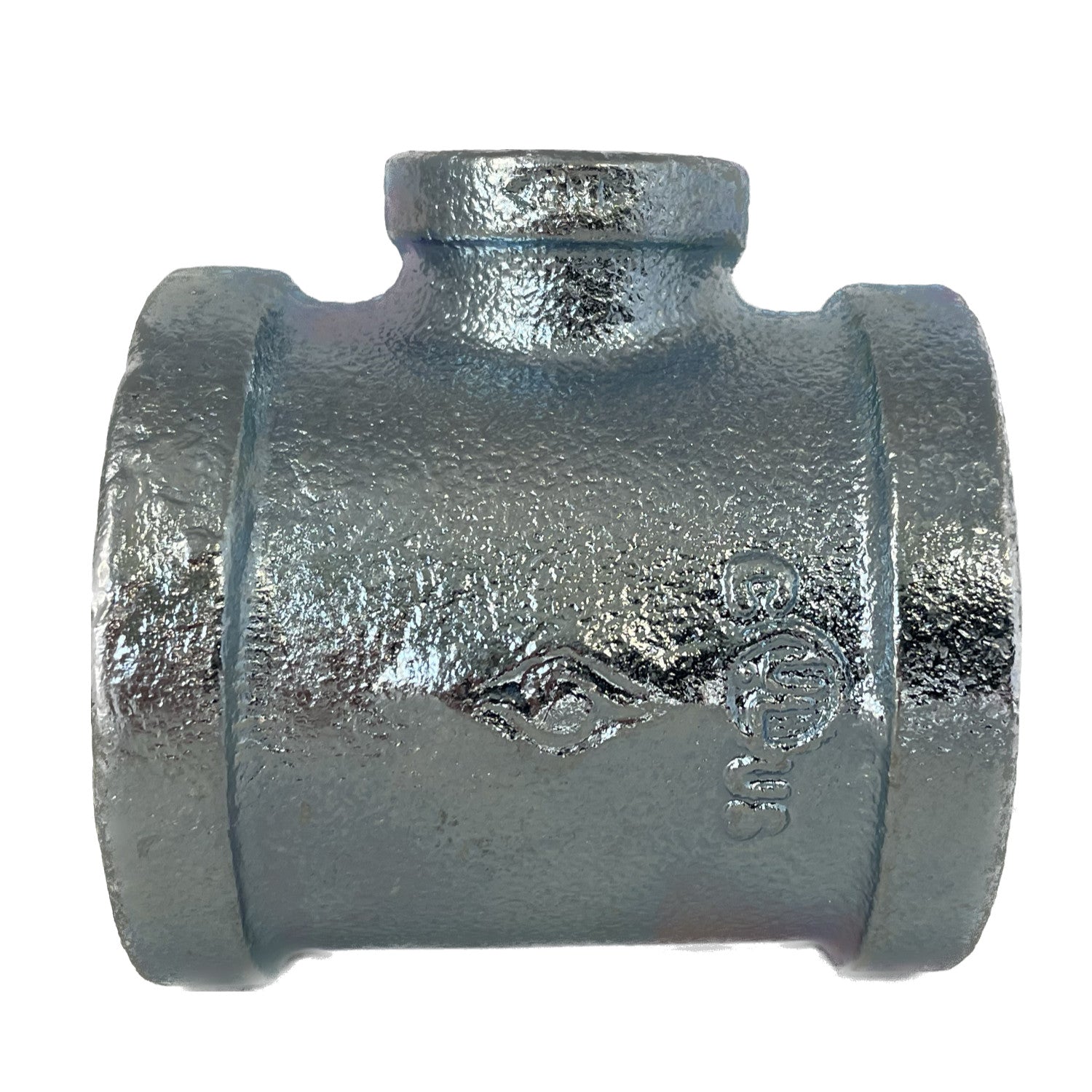 BMI 1-1/4" x 1/2" x 1-1/4" NPT Galvanized Reducing Tee, UL/FM