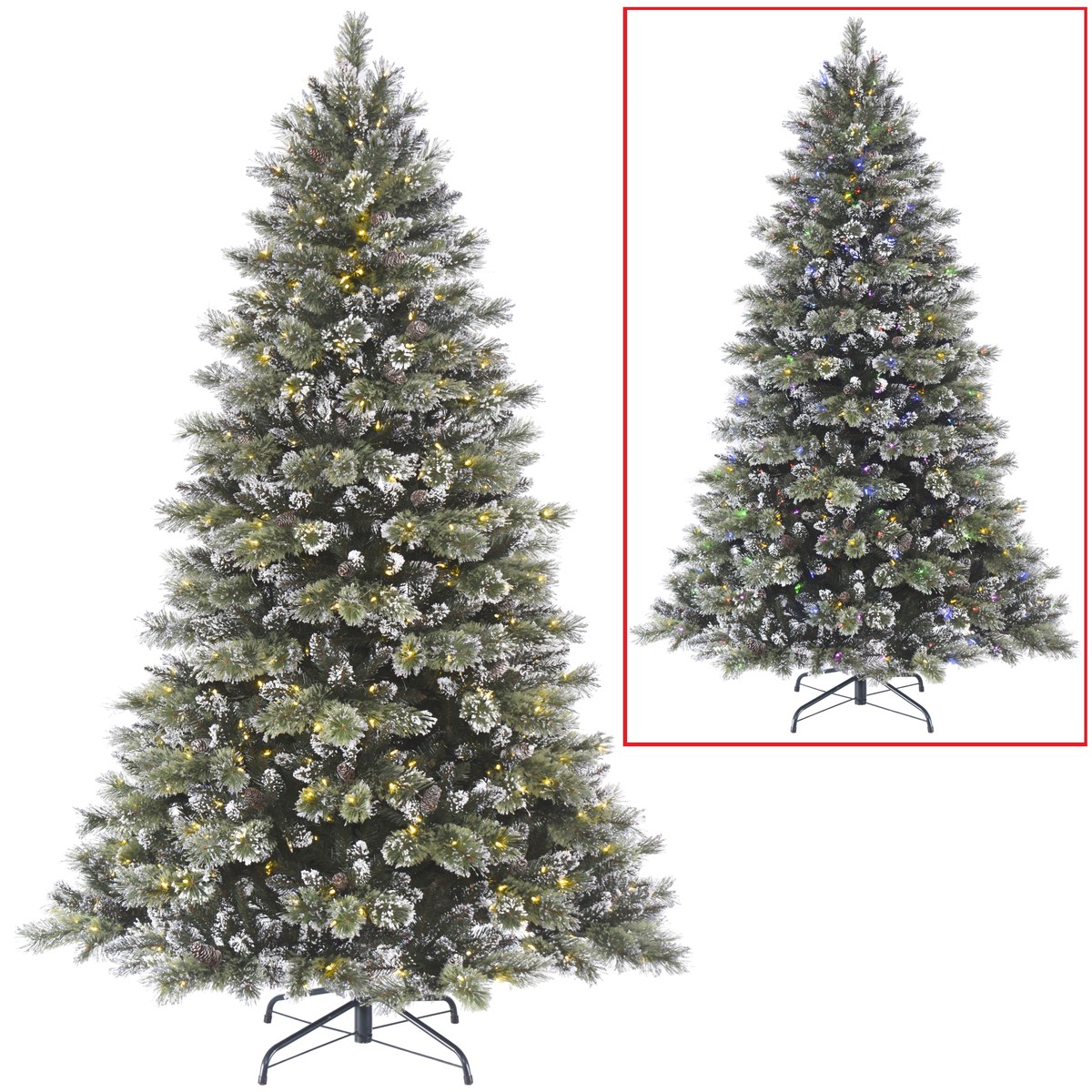 Crystal Elegance Pine Dual Color LED PowerConnect Pre-Lit Artificial Christmas Tree
