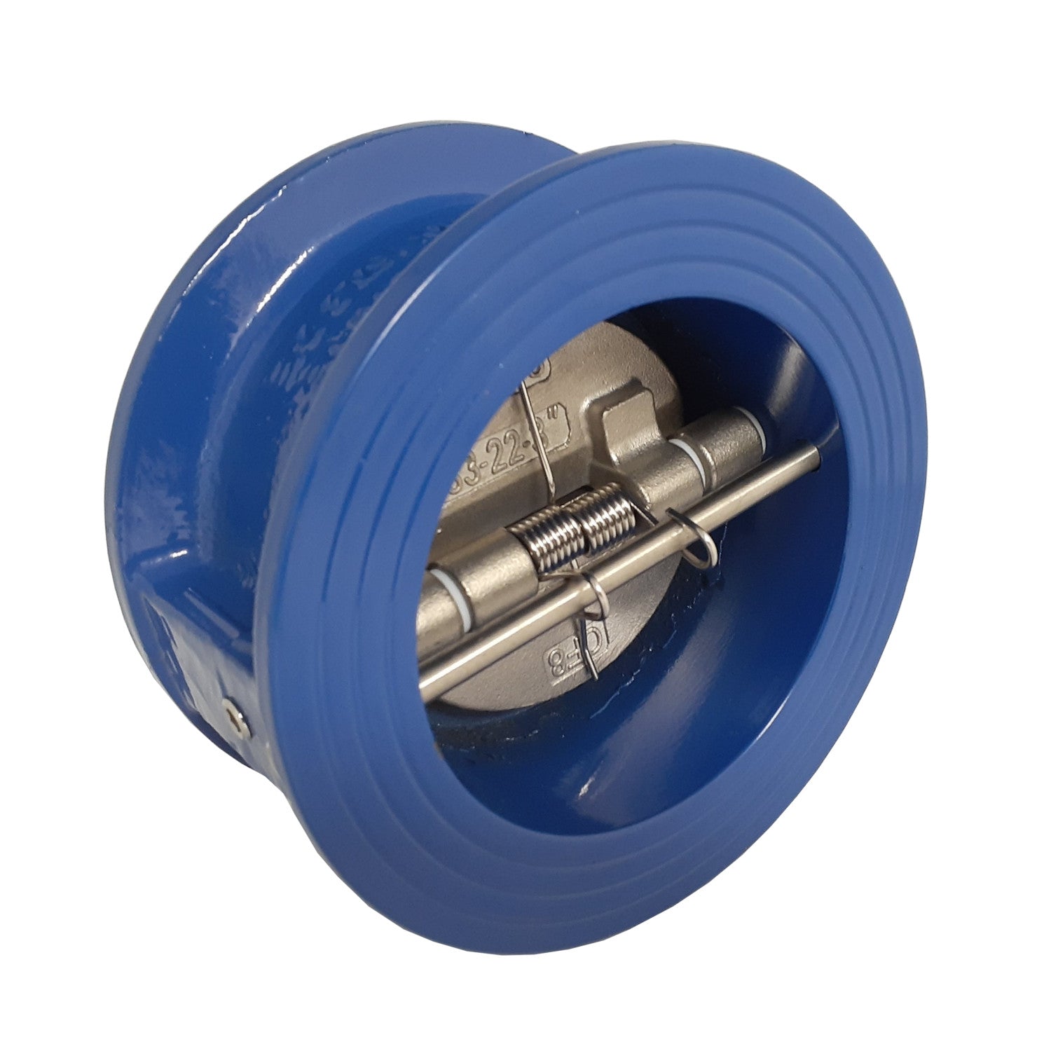 3 Inch Dual Plate Carbon Steel Wafer Style Check Valve, Viton Seat
