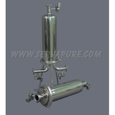 CPF CSHI14, 40'' Single Inline Cartridge Sanitary Housing, 316 SS