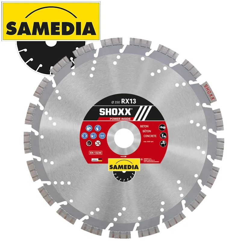 DIAMOND BLADE 115MM SEGMENTED IND REINF. CONCRETE SPEED CUT SHOXX RX13