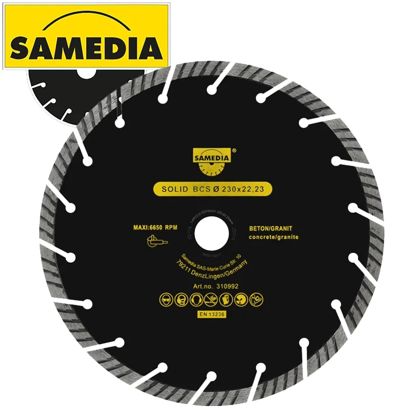 DIAMOND BLADE 115MM TURBO SEGM. IND MASONRY BRICKWORK SOLID BCS