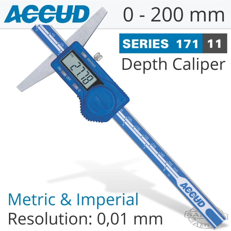 DIGITAL DEPTH GAUGE 0-200MM/0-8′