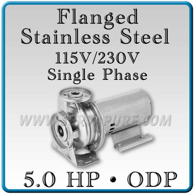 Webtrol FC32B50 Flanged Connection Centrifugal Pump, 5 Hp