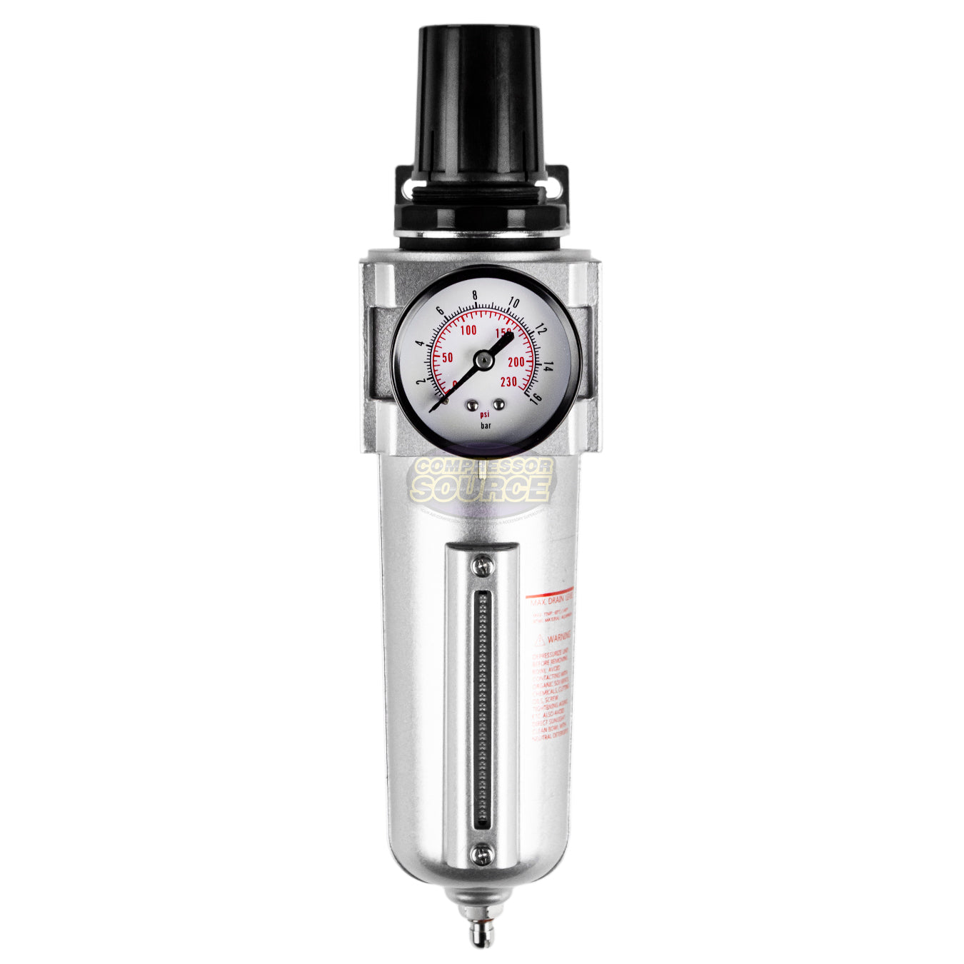 3/4" Pressure Regulator & Filter Combo Pressure Gauge & Manual Drain FR726N